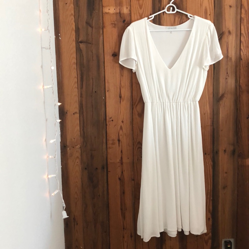 White flowy dress